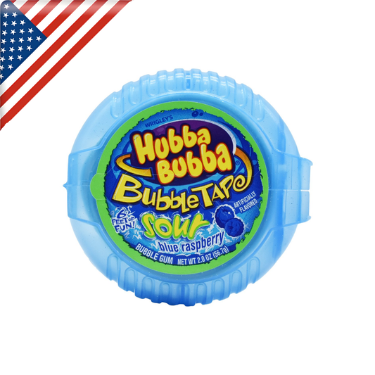 Hubba Bubba Tape Blue Raspberry 2 Oz x 12 Pack
