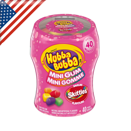 Hubba Bubba Mini Skittles Gum 2.822 Oz x 6 Pack