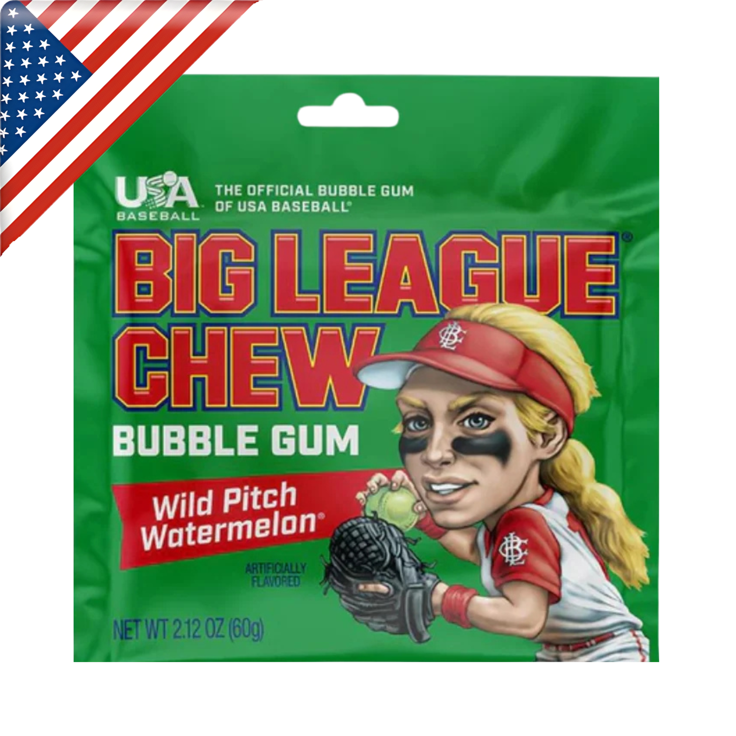 Big League Chew Watermelon 2.12 Oz x 12 Pack
