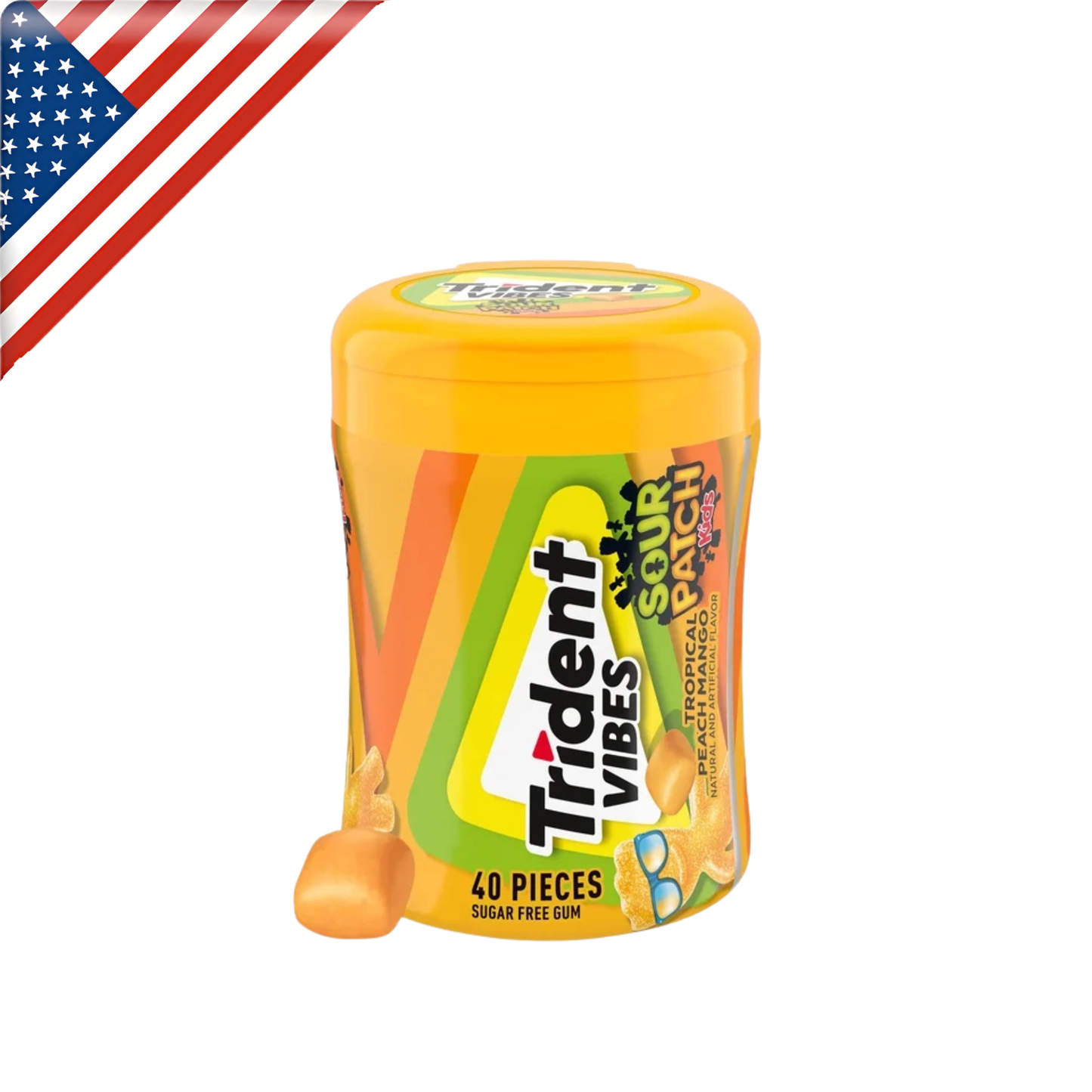 Trident Vibes Peach Mango Bottle 40’s x 6 Pack