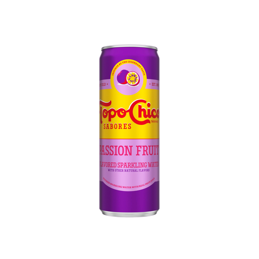Topo Chico Passion Fruit Can 12 Oz - 8 Pack