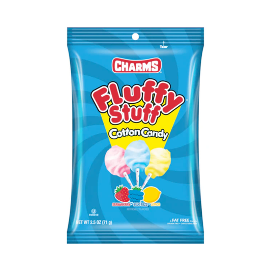 Charms Fluffy Stuff Cotton Candy 2.1 Oz - Single Pack