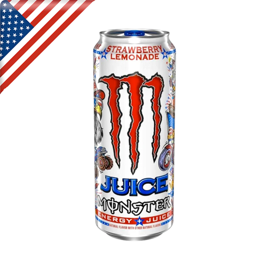 Monster Strawberry Lemonade Can 16 Oz - 24 Pack