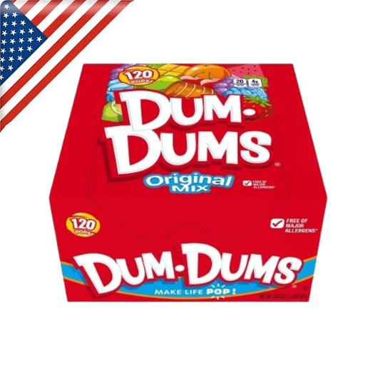 Dum Dums Pops Box 1’s - 120 Pack