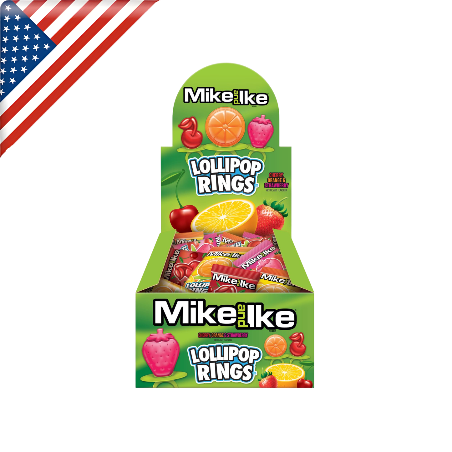 Mike & Ike Lollipop Rings 0.42 Oz - 24 Pack