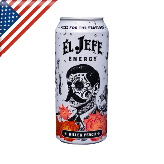 El Jefe Energy Killer Peach Can 16 Oz - 12 Pack