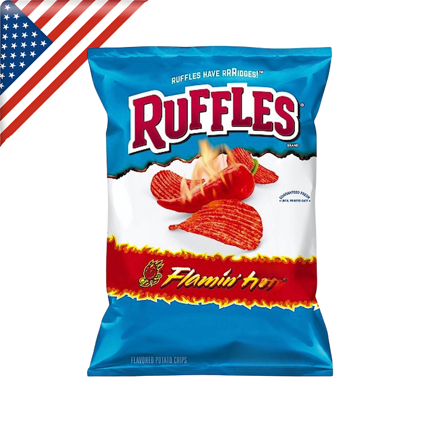 Ruffles Chips Flaming Hot 1.5 Oz x Single Pack