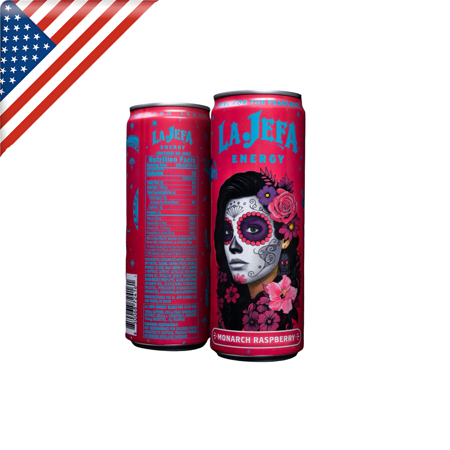 La Jefa Monarch Raspberry Can 12 Oz x 12 Pack
