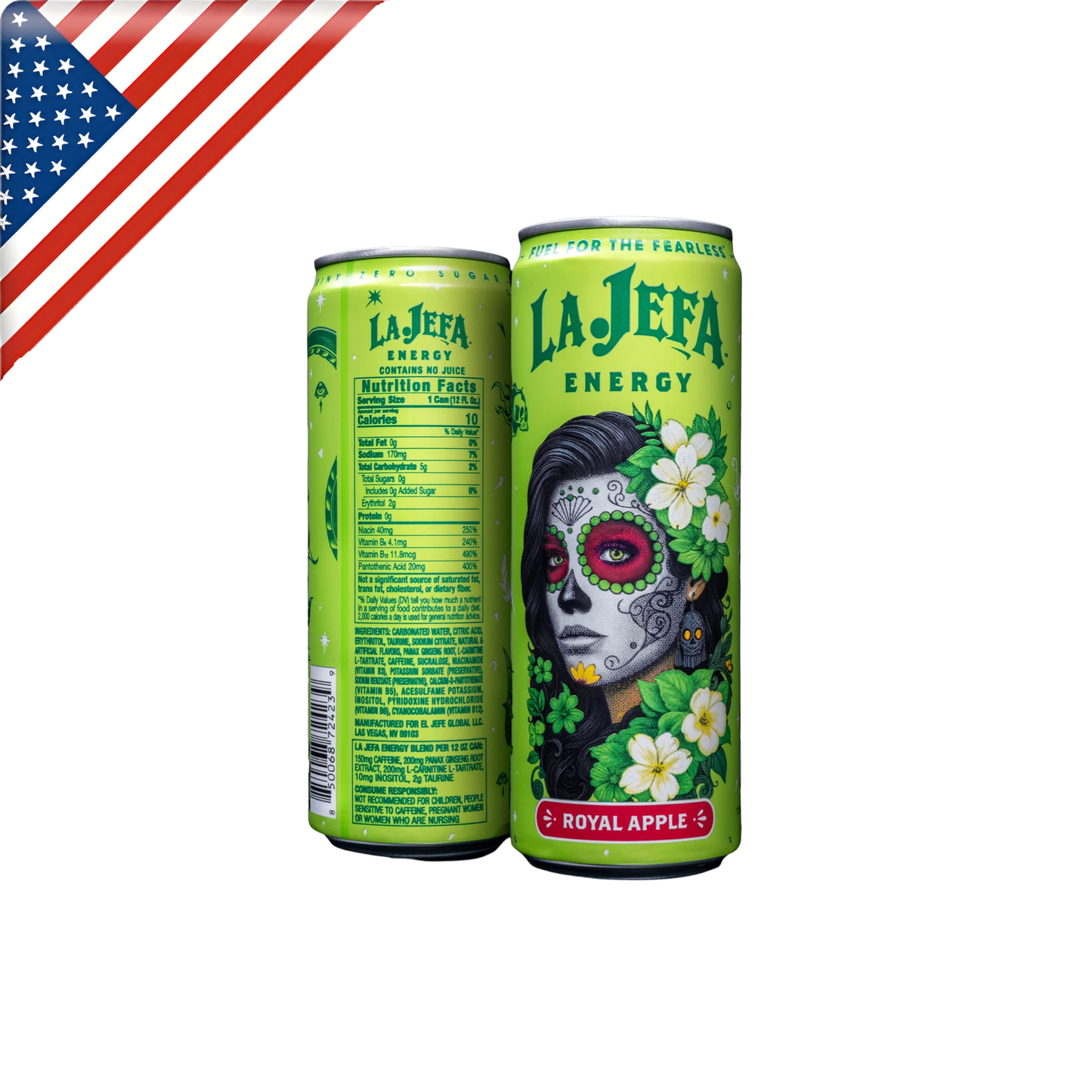 La Jefa Royal Apple Can 12 Oz x 12 Pack