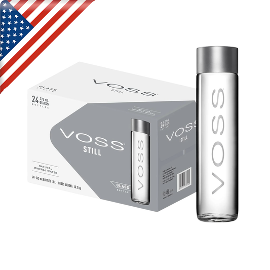 Voss Still Water Glass Bottle 375 ML - 24 Pack