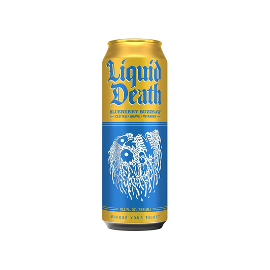 Liquid Death Iced Tea Blueberry Buzzsaw 19.8 Oz - 12 Pack