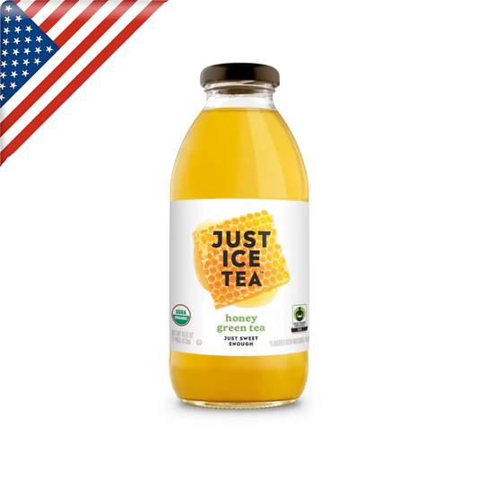 Just Ice Tea Honey Green Tea Glass 16 Oz - 12 Pack