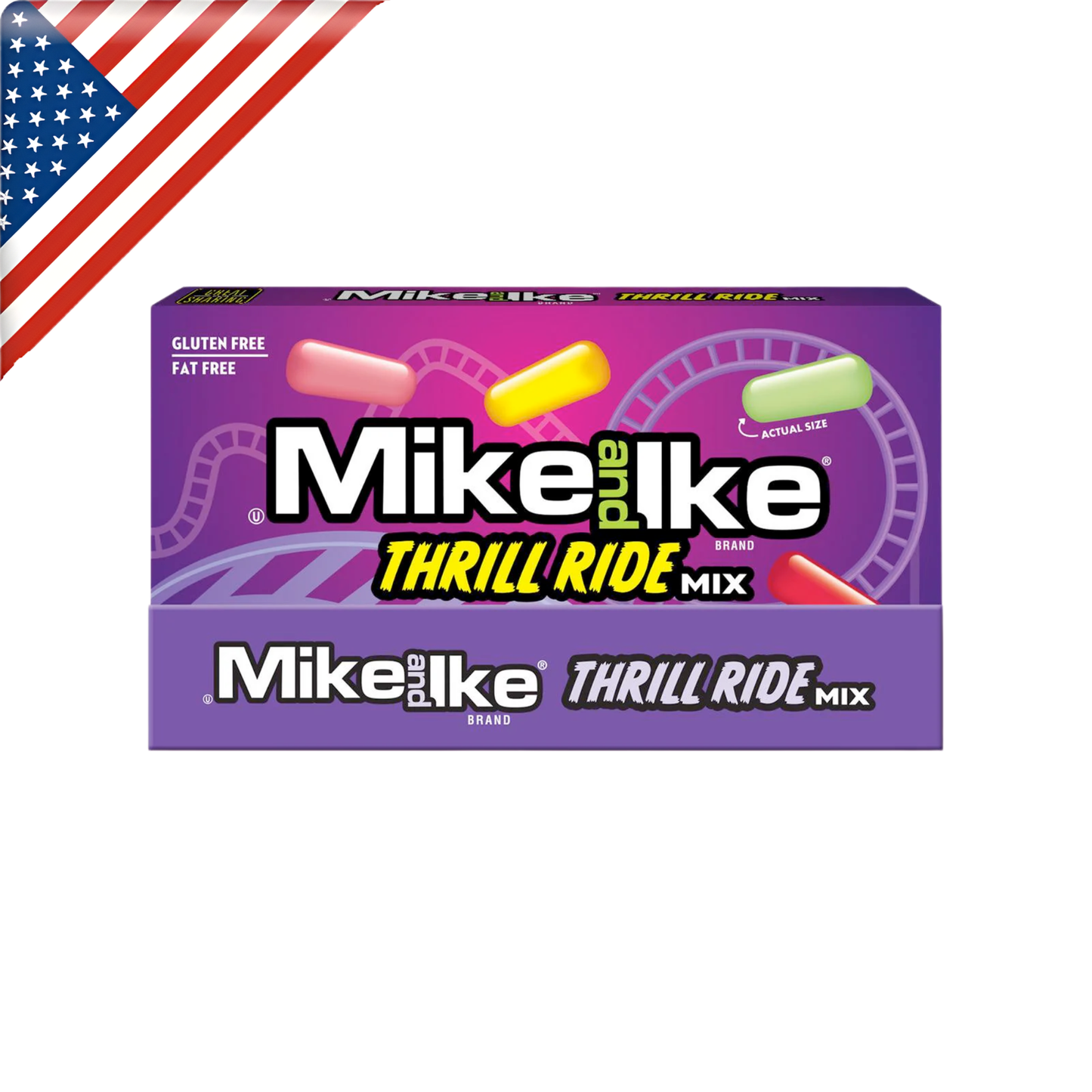 Mike & Ike Thrill Ride Mix Theatre Box 4.25 Oz - 12 Pack