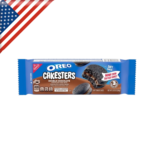 Oreo Cakester Double Chocolate 3.03 Oz - 8 Pack