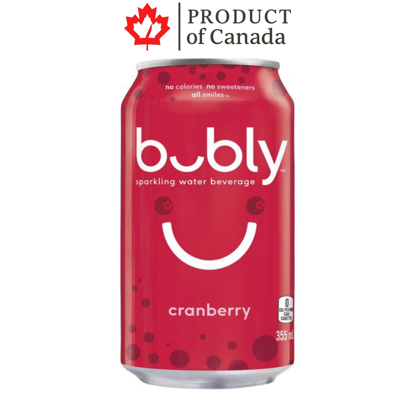 [Canada] Bubly Cranberry Can 355 Ml - 12 Pack