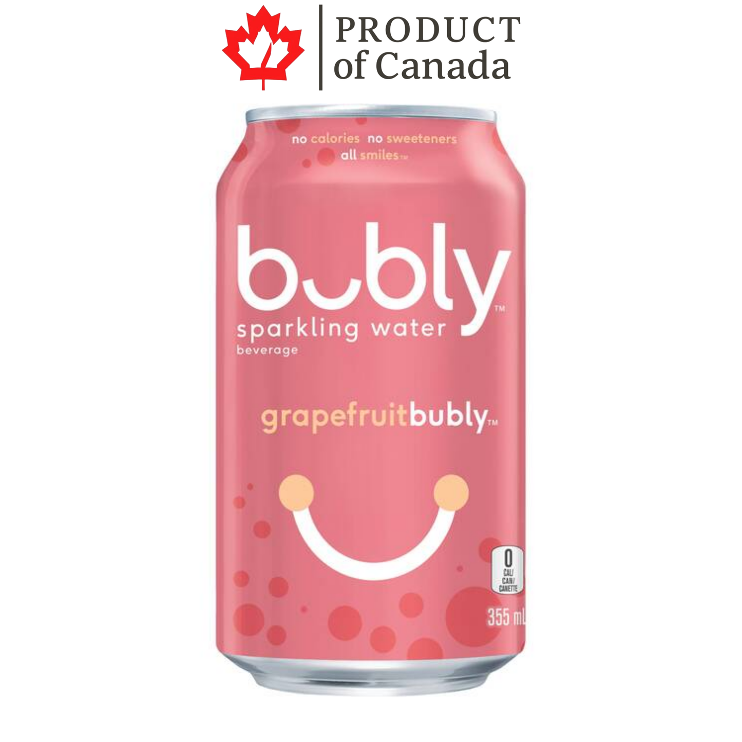 [Canada] Bubly Grapefruit Can 355 Ml - 12 Pack