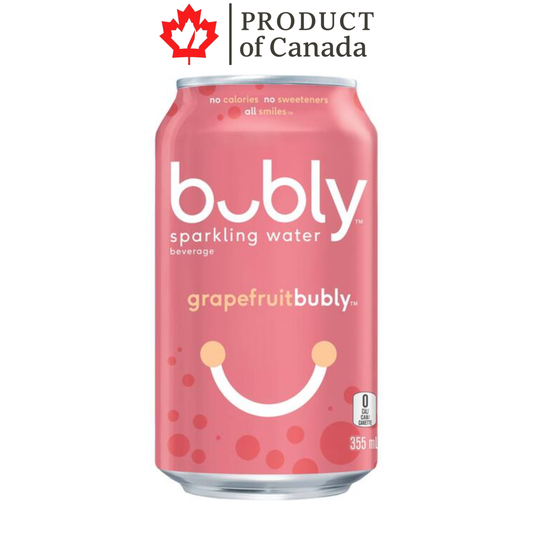 [Canada] Bubly Grapefruit Can 355 Ml - 12 Pack