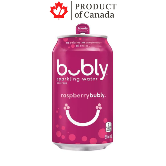 [Canada] Bubly Raspberry Can 355 Ml - 12 Pack
