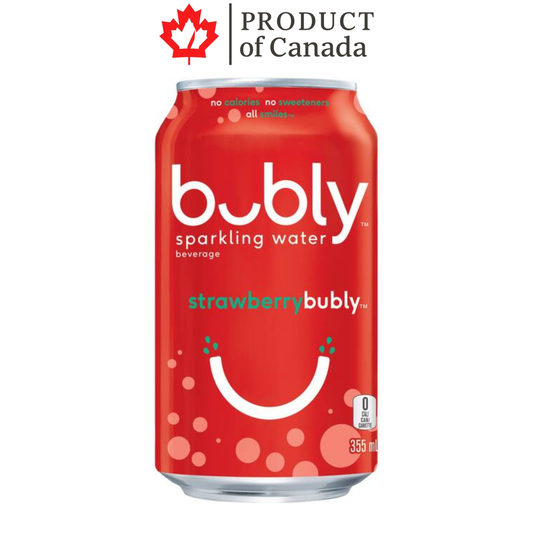 [Canada] Bubly Strawberry Can 355 Ml - 12 Pack