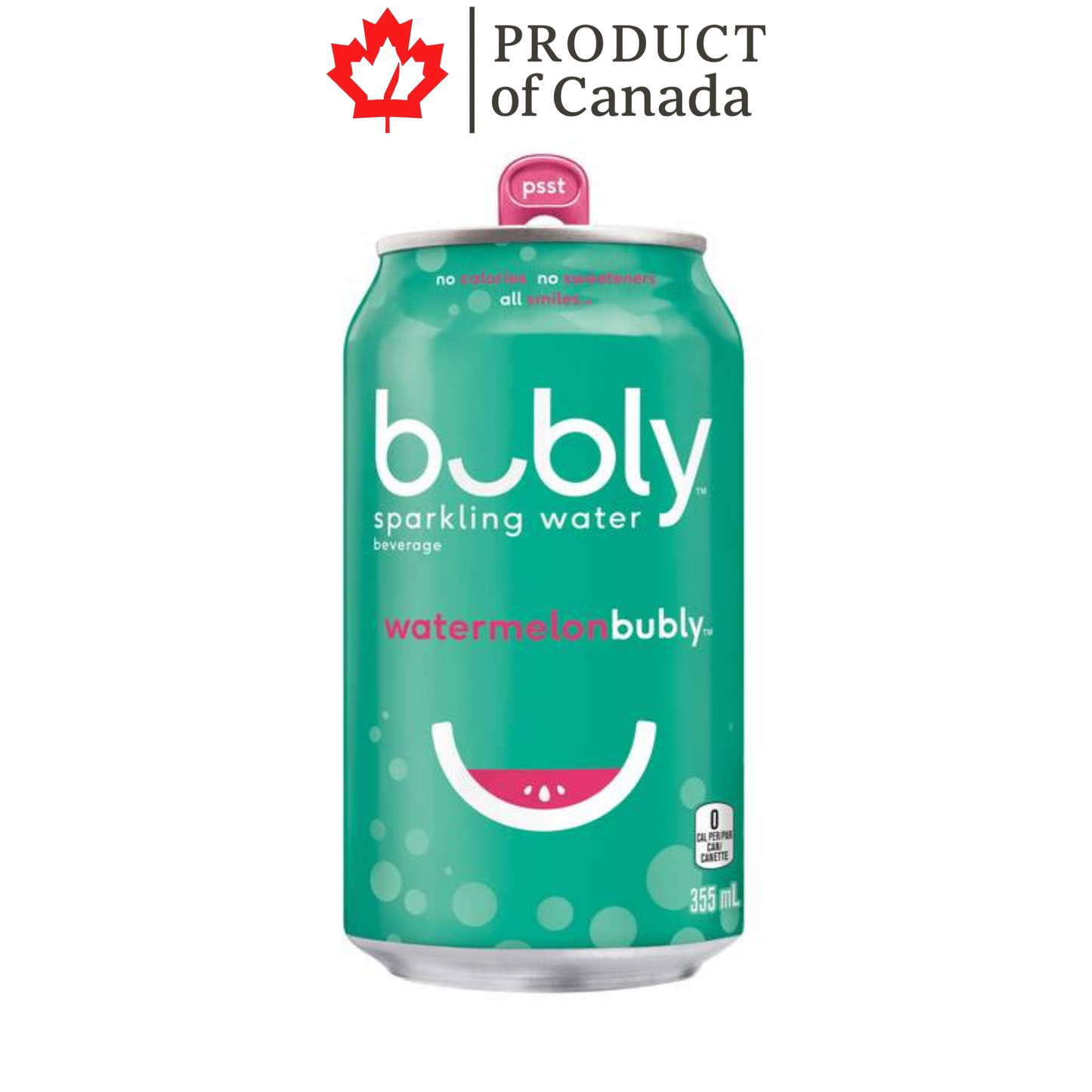 [Canada] Bubly Watermelon Can 355 Ml - 12 Pack
