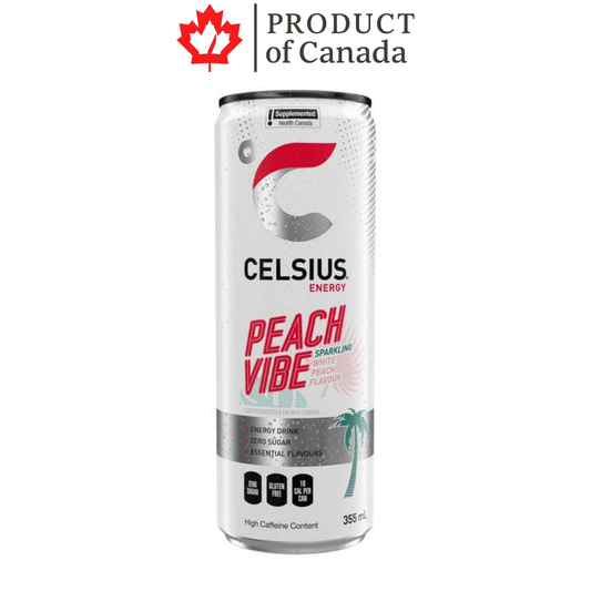 [Canada] Celsius Peach Vibe Can 355 Ml - 12 Pack