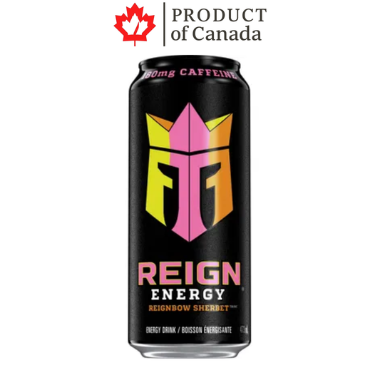 [Canada] Reign Energy Reignbow Sherbet Can 473 Ml - 12 Pack