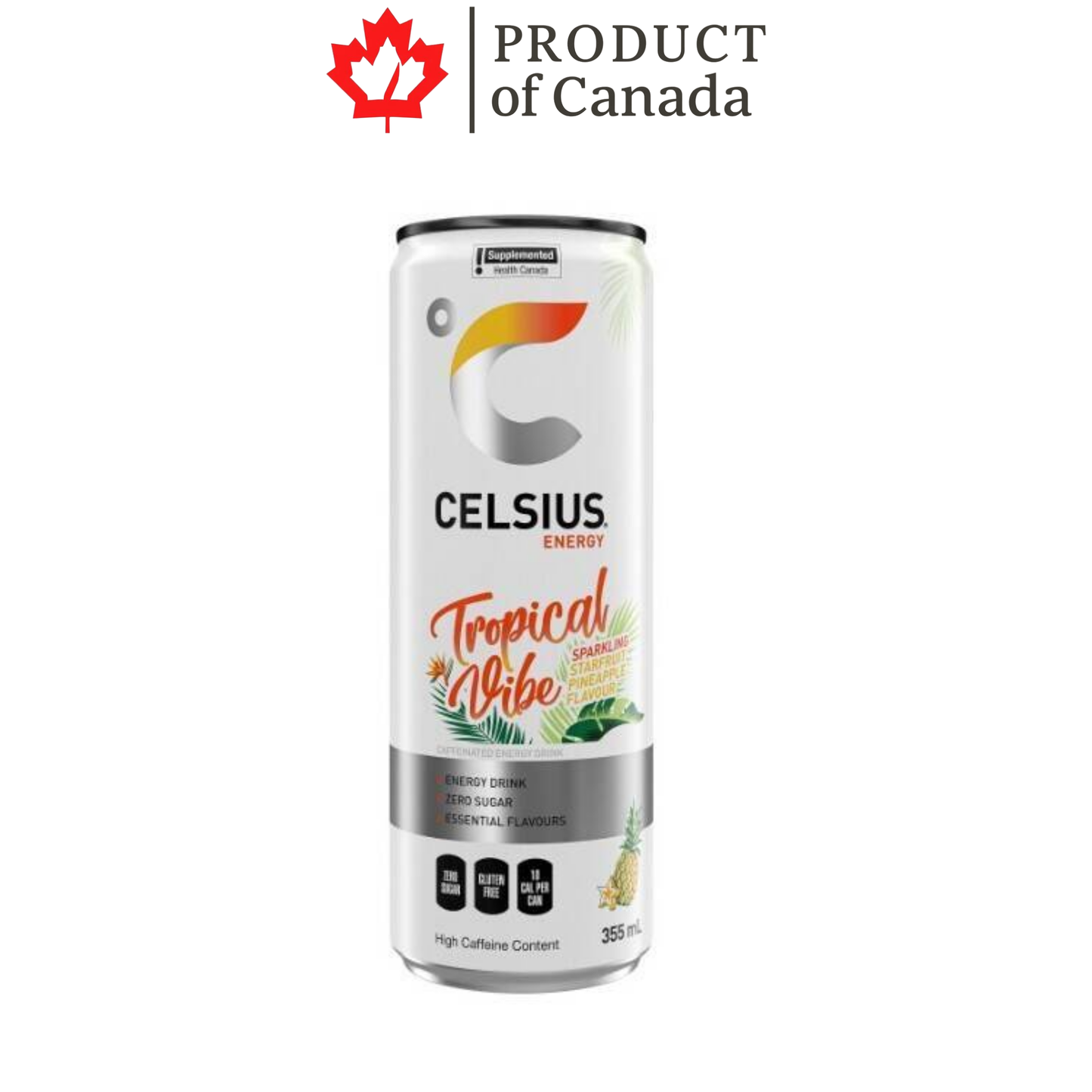 [Canada] Celsius Tropical Vibe Can 355 Ml - 12 Pack