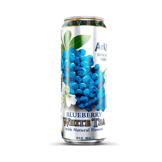 Arizona Blueberry White Tea Can 22 Oz - 24 Pack