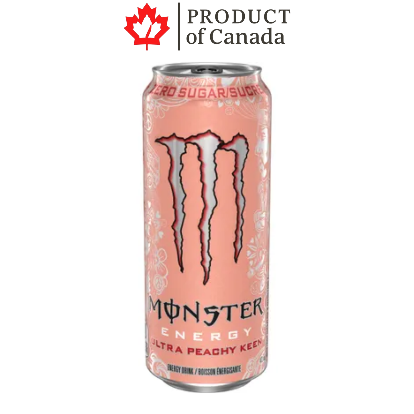 [Canada] Monster Ultra Peachy Keen Can 473 Ml - 12 Pack