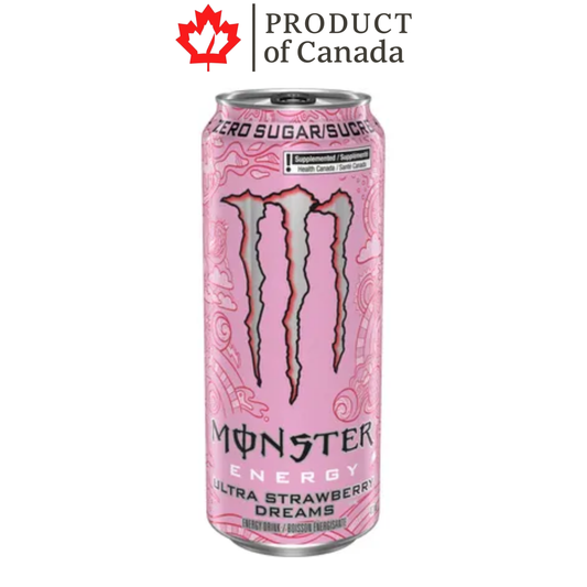[Canada] Monster Ultra Strawberry Dreams Can 473 Ml - 12 Pack