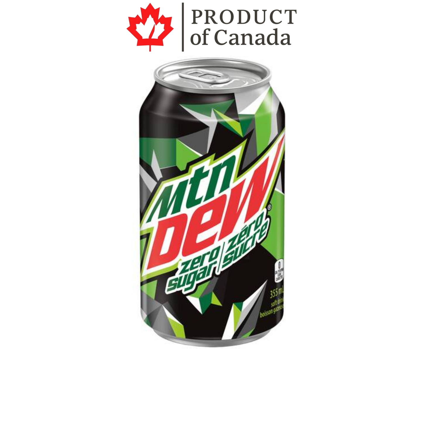 [Canada] Mtn Dew Original Zero Sugar Can 355 Ml - 12 Pack