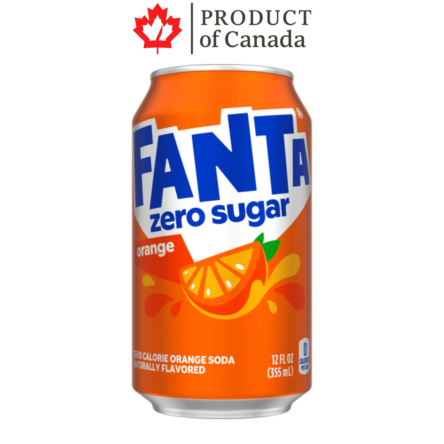 [Canada] Fanta Orange Zero Sugar Can 355 Ml - 12 Pack