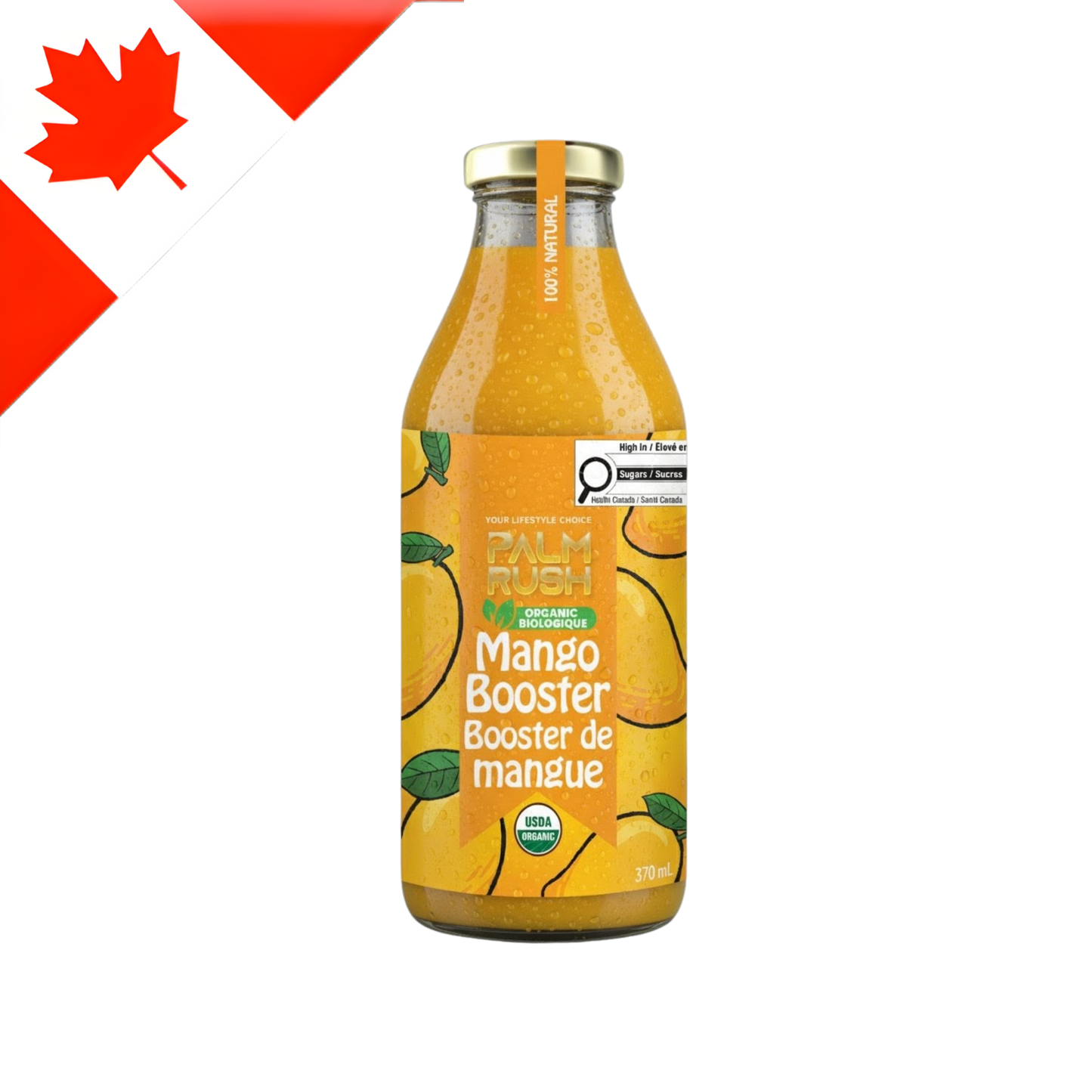Palm Rush Mango Booster 370 Ml x 12 Pack