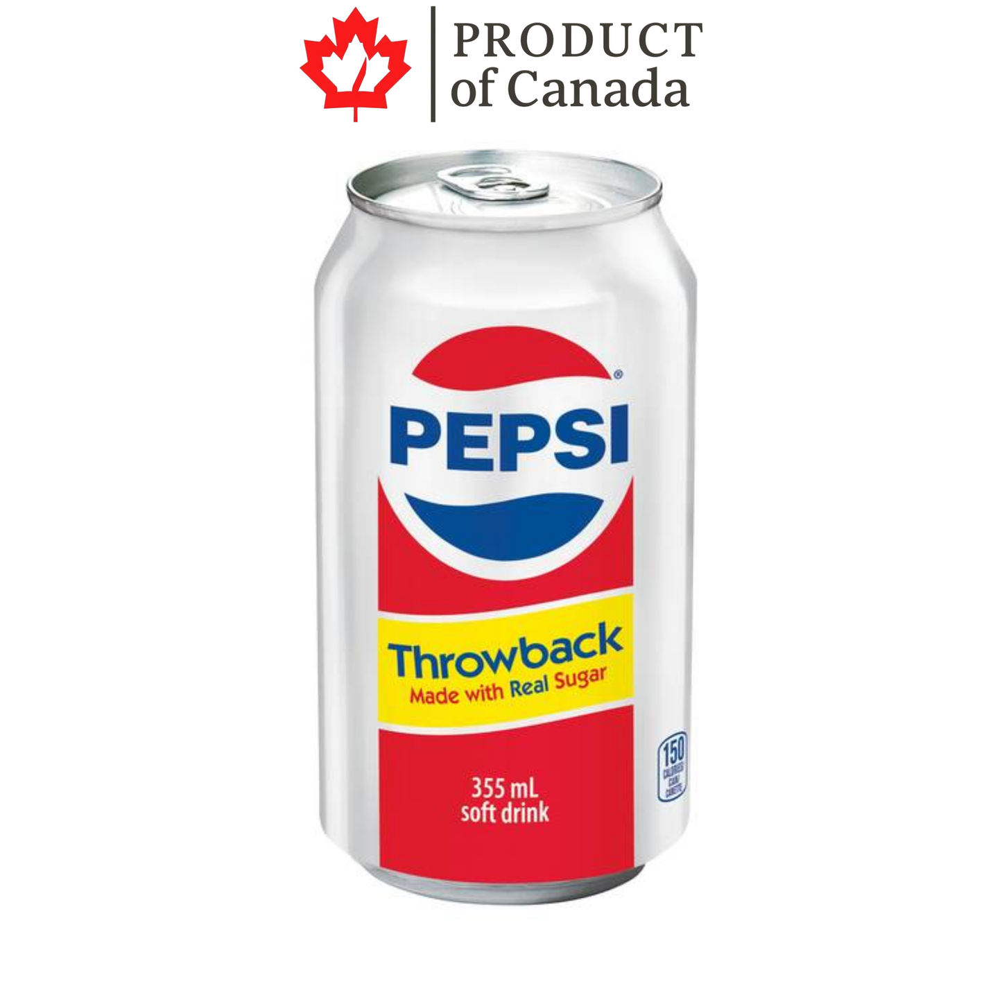 [Canada] Pepsi Throwback Real Sugar Can 355 Ml - 12 Pack