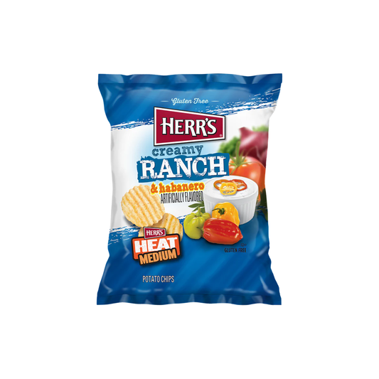 Herrs Creamy Ranch & Habanero 2.5 Oz - 12 Pack