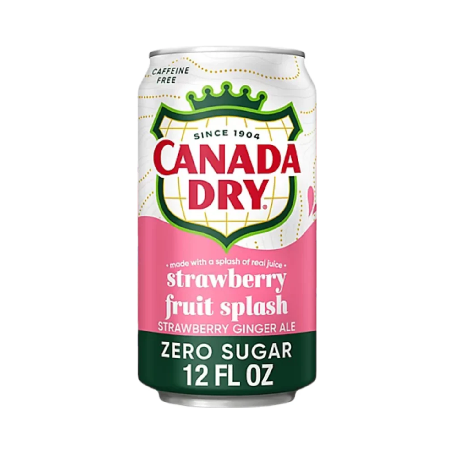 Canada Dry Strawberry Fruit Splash Zero Sugar Can 12 Oz - 12 Pack