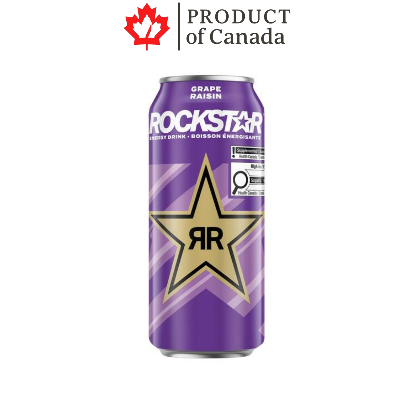 [Canada] Rockstar Grape Can 473 Ml - 12 Pack