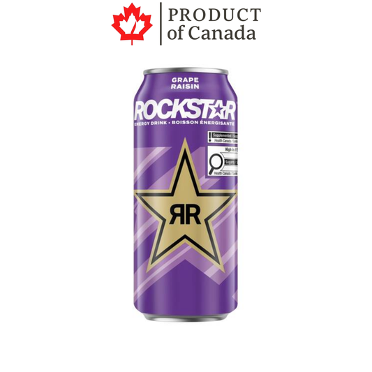 [Canada] Rockstar Grape Can 473 Ml - 12 Pack