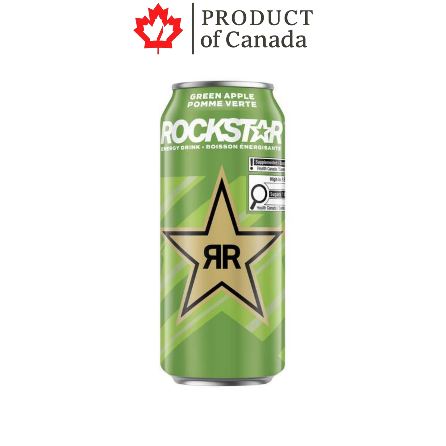 [Canada] Rockstar Green Apple Can 473 Ml - 12 Pack