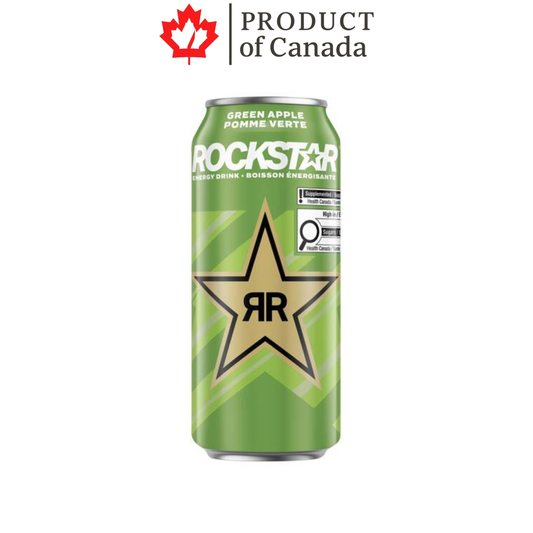 [Canada] Rockstar Green Apple Can 473 Ml - 12 Pack