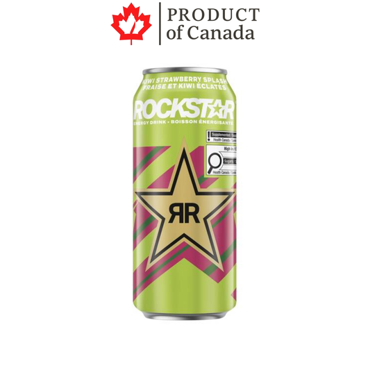 [Canada] Rockstar Kiwi Strawberry Splash Can 473 Ml - 12 Pack