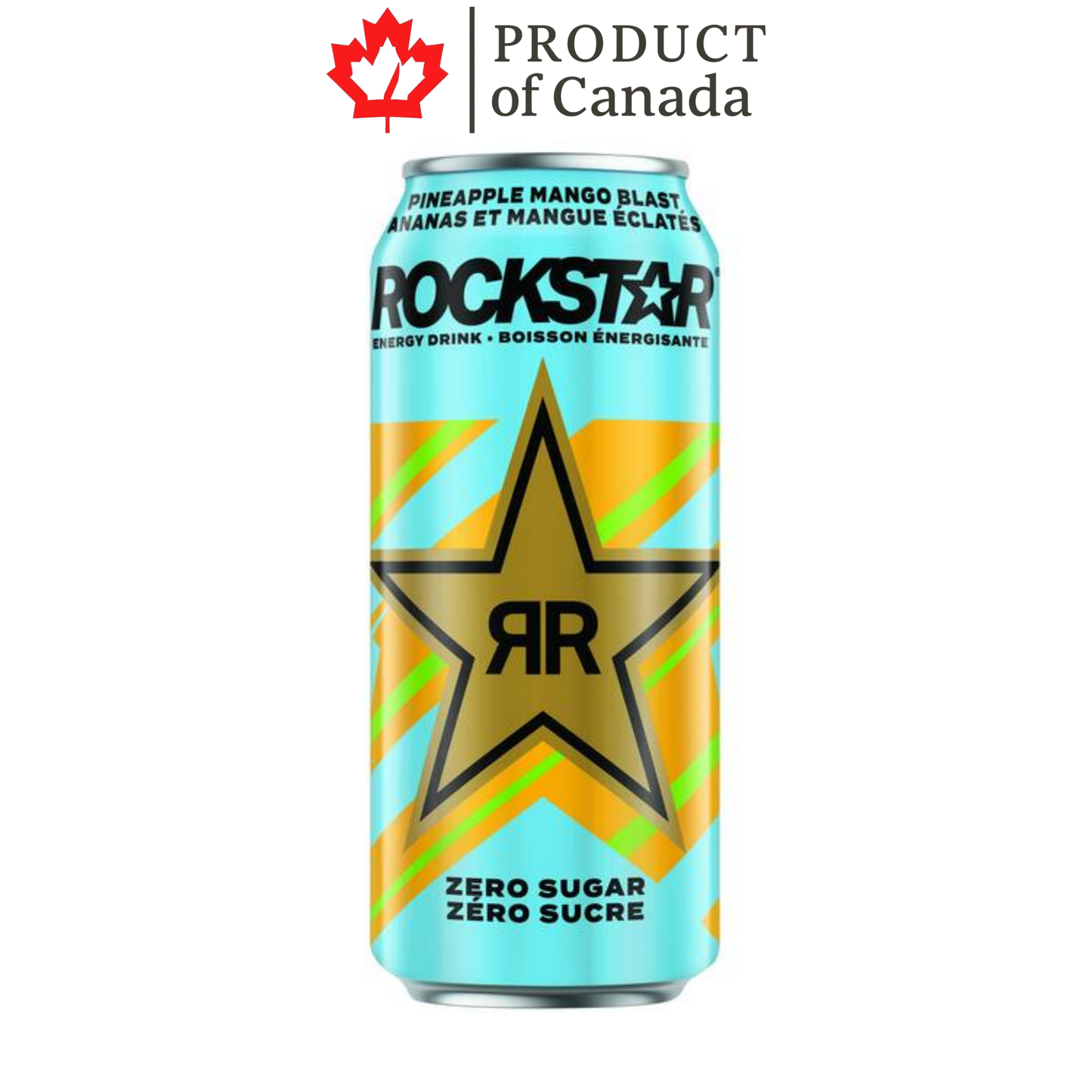 [Canada] Rockstar Pineapple Mango Blast Zero Can 473 Ml - 12 Pack