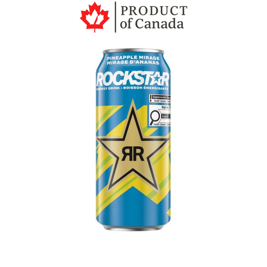 [Canada] Rockstar Pineapple Mirage Can 473 Ml - 12 Pack