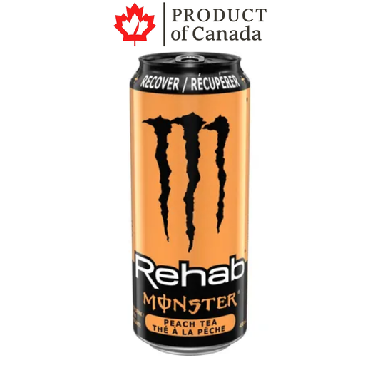 [Canada] Monster Rehab Peach Tea Can 458 ml - 12 Pack
