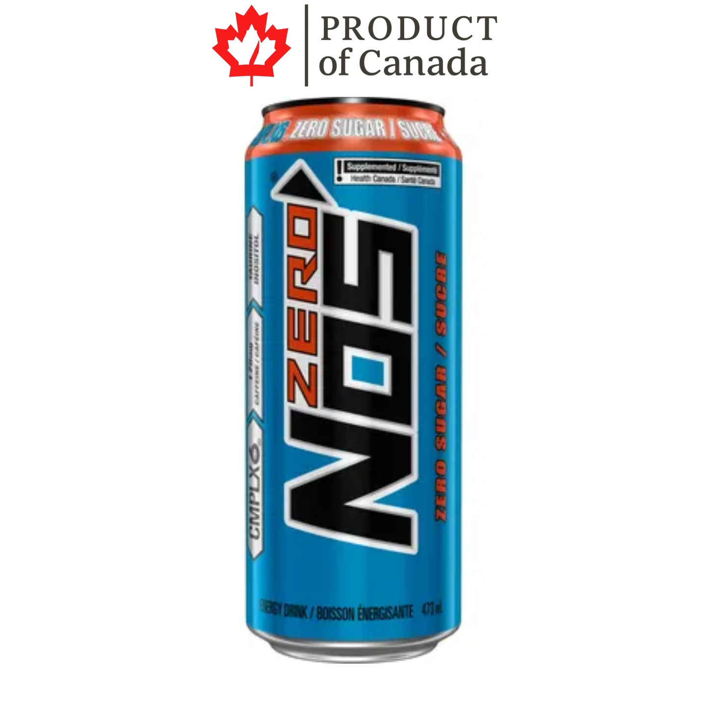 [Canada] NOS Energy Original Zero Sugar Can 473 Ml - 12 Pack