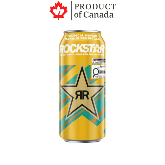 [Canada] Rockstar Tropical Mango Can 473 Ml - 12 Pack
