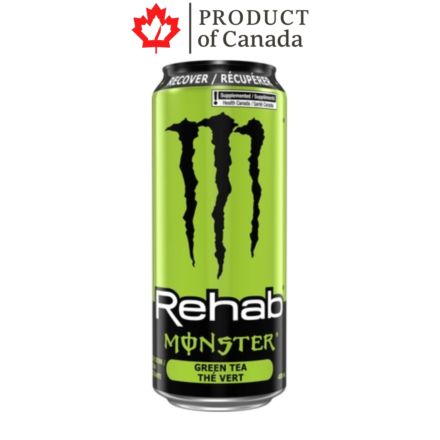 [Canada] Monster Rehab Green Tea Can 458 Ml - 12 Pack