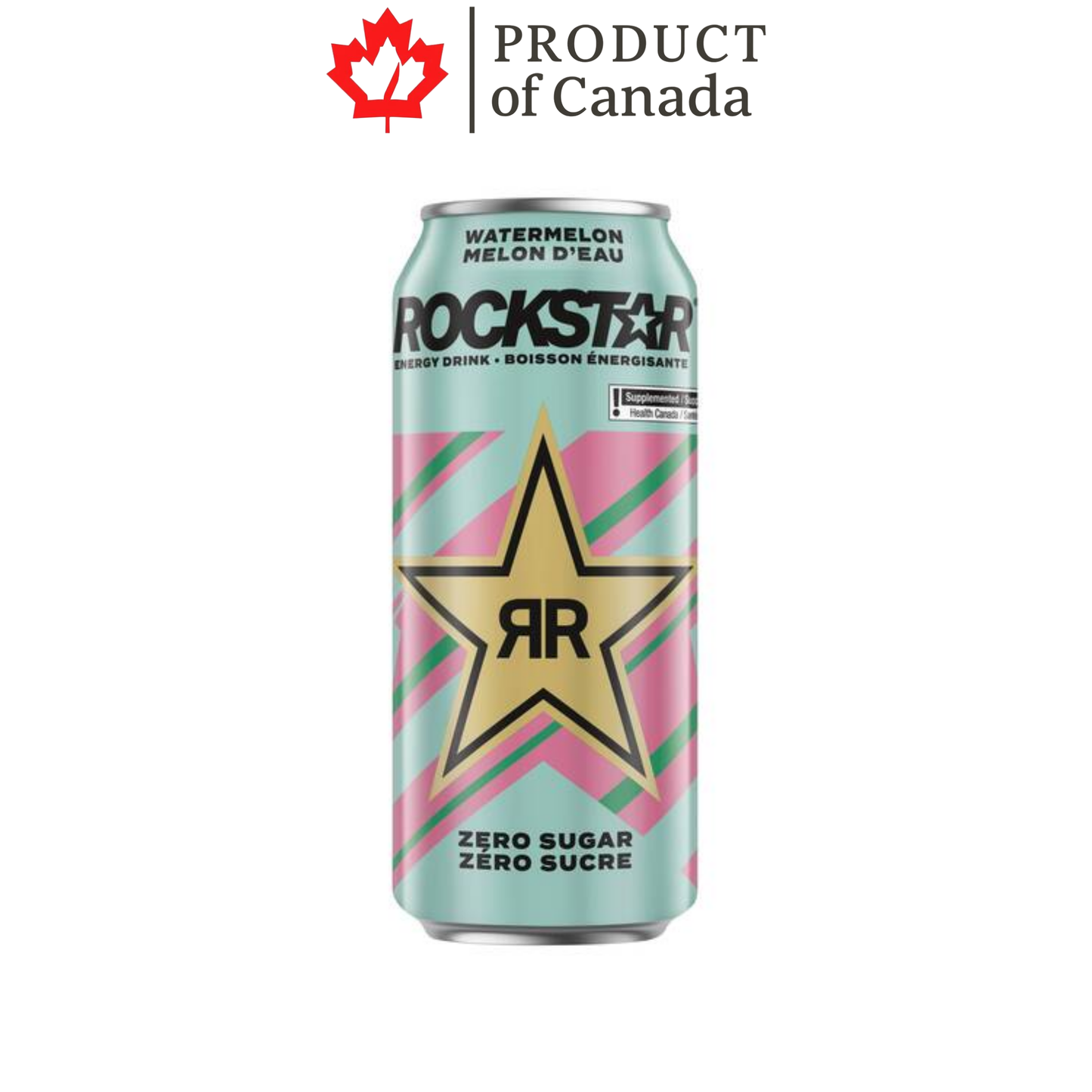 [Canada] Rockstar Watermelon Zero Sugar Can 473 Ml - 12 Pack