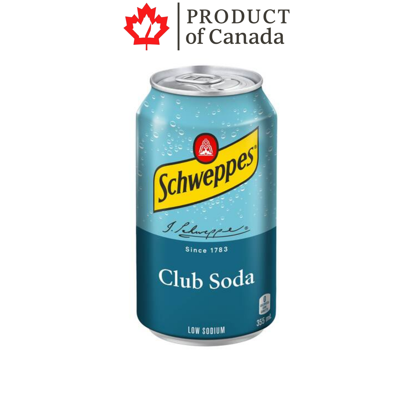 [Canada] Schweppes Club Soda Can 355 Ml - 12 Pack