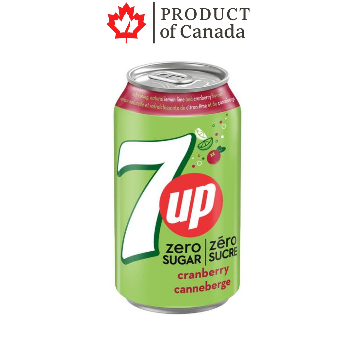 [Canada] 7 Up Cranberry Zero Sugar Can 355 Ml - 12 Pack